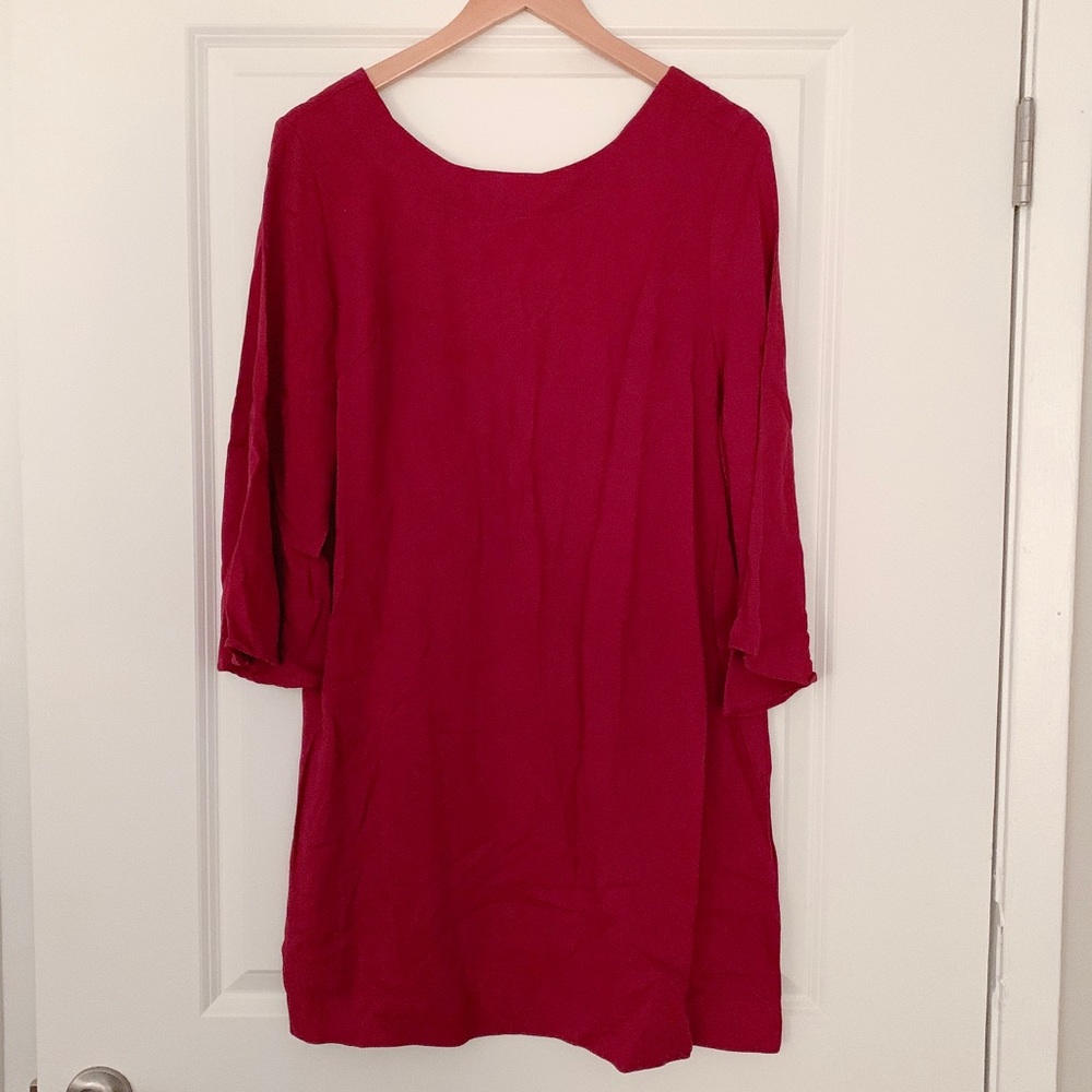JustFab Lace Back 3/4 Length Sleeve Dress